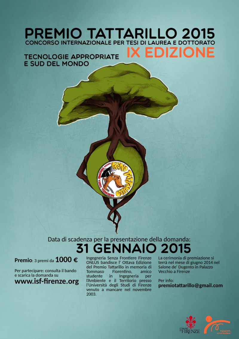Poster per il premio per le tesi di laurea tattarillo 2015